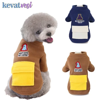 

Winter Dog Jacket Fleece Warm Dog Coat Zipper Pocket Style Dog Sweatshirt For Small Medium Dogs Hoodies Clothing Ropa Perro