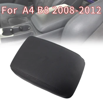 

PU Armrest Center Box Console Lid Cover Fit For- A4 B8 2008-2012(Black)