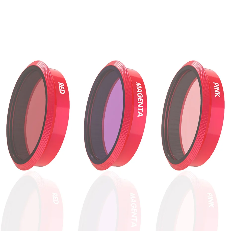 Red Magenta Pink Фильтр спортивной камеры для Sjcam SJ9 Max CPL UV ND 8 16 32 64 Красный Пурпурный Розовый набор фильтров объектива для Sjcam SJ9 Strike 4K аксессуары - Цвет: Red Magenta Pink