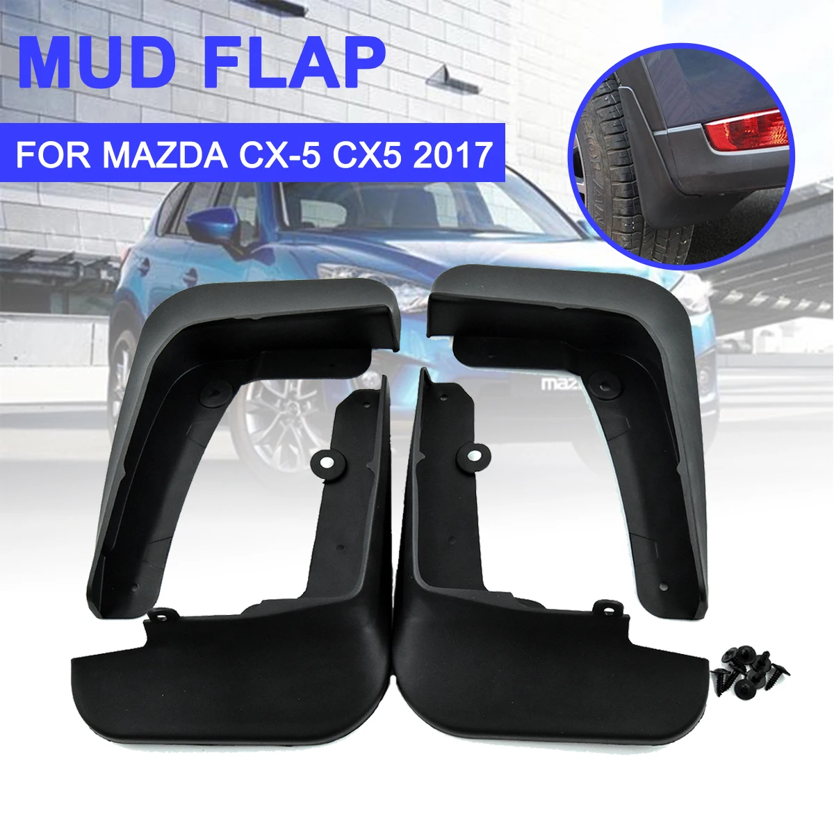 Mud Flaps for Mazda CX-5 CX5 2017 2018 Car Fender Flares Mudguards Mudflaps Splash Guards Accessories | Автомобили и мотоциклы