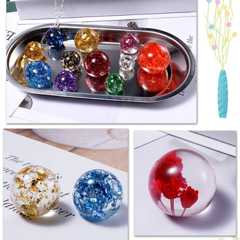 

8 sizes Round ball charms Decoration Silicone Mold Resin Silicone Mould handmade Jewelry Making tools epoxy resin molds