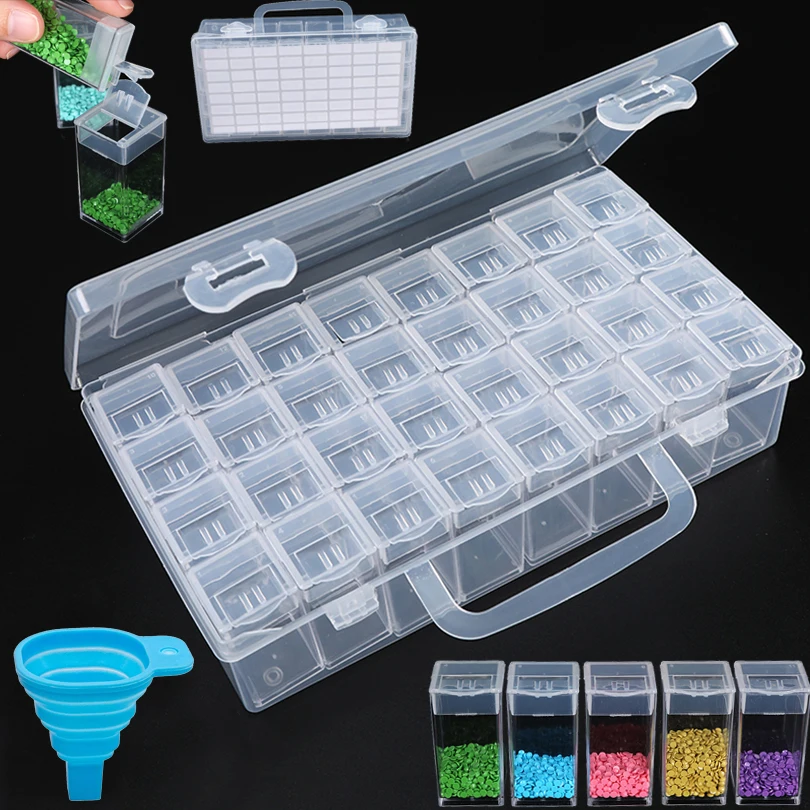 28/32/56/64 boxs Diamond Painting Tools Accessories Storage Box