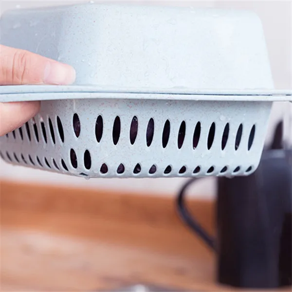 

Hot Drain Basket Foldable Collapsible Portable With Handle Kitchen Folding Strainer Kitchen Multi-function Tool Plastic