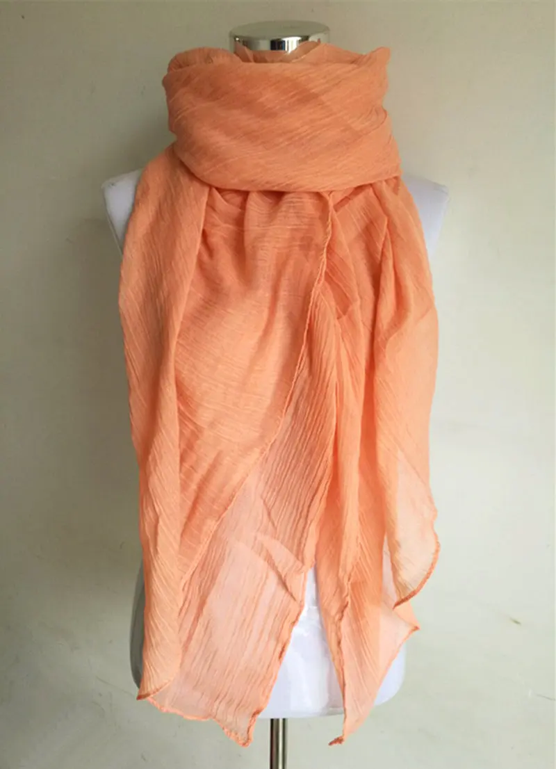 

2Pieces/Lot Cotton Spring Women Scarves Neck Soft Fashion Vintage Female Fun Ladies Solid Colorful Warp Long Shawl