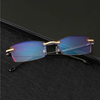

1PCS Rimless Reading Glasses Women And Men Transparent Blue Light Blocking Frameless Computer Glasses Presbyopia Reader Glasses