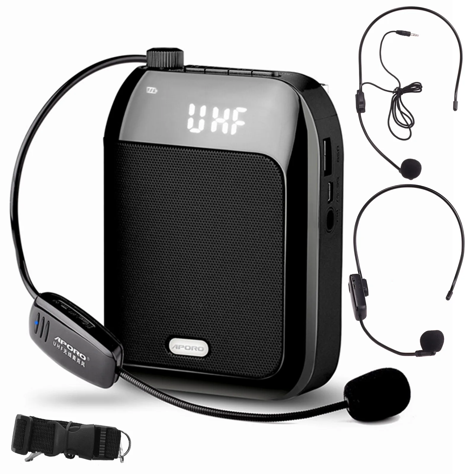 Gosear-Amplificador de voz portátil multifuncional, altavoz de voz con Bluetooth y micrófono inalámbrico para profesores, 15W, 2400mAh