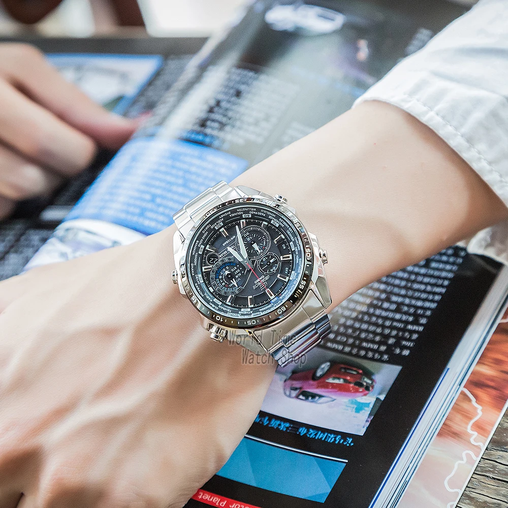 Casio Часы Edifice Мужские кварцевые спортивные часы бизнес модные часы EQS-500DB EQS-A500DB