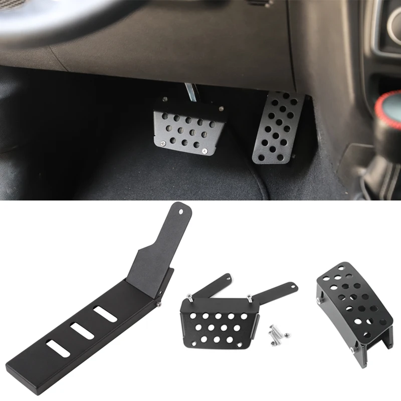 Металлические педали тормоза YCCPAUTO для Jeep Wrangler JL 2018 3 шт./компл. левая подставка ног