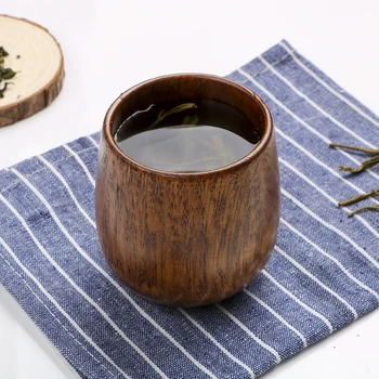 

NICEYARD Primitive Handmade Drinking Cup Tea Cup Natural Jujube Wooden Cup Wood Teaware Water Coffee Cup Drinkware