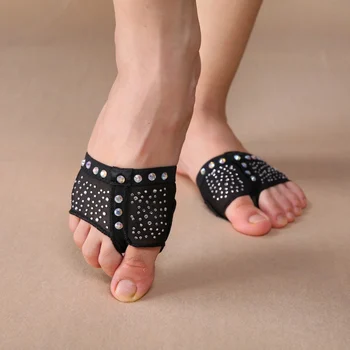 

1 Pair Belly Dance Paws Diamond Half Lyrical Shoes Foot Cover Toe Undies Women Dance Wear