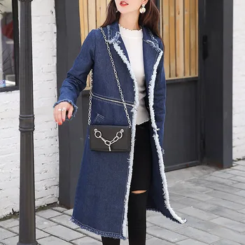 

Spring autumn New Women Zipper Detachable Denim Jacket Tassel Burr Clothes Coats Worn Out Korean Windbreaker Female Jean Jackets