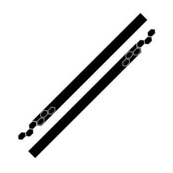 

Mirror Sticker Side Skirt Strip Car Body Hood Rearview Accessories Parts