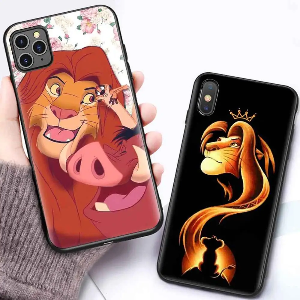 

The Lion King silicone case for iphone xr x xs max 8 plus 7 7plus 8plus 6 6s 11 pro max coque iphone7 cartoon shockproof cover