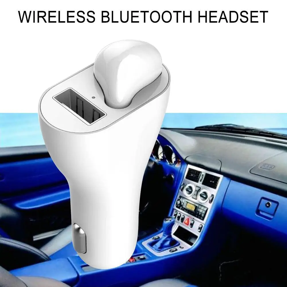 Автомобильное USB Автомобильное зарядное устройство Bluetooth гарнитура 2 в 1 Беспроводные 5,0 умные уличные спортивные наушники автомобильное зарядное устройство