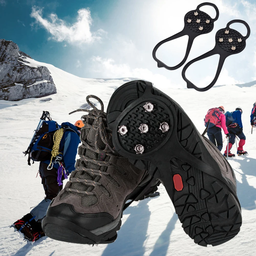 1 Pair Kids' Crampons Traction Cleats Spike Anti Slip Shoe Spikes for Winter Walking Safety Grips on Ice Snow | Спорт и