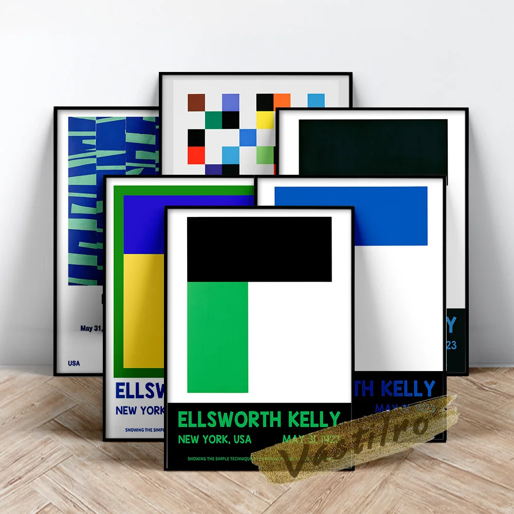 Постер Ellsworth Kelly художественные принты Hard Edge абстрактная Геометрическая