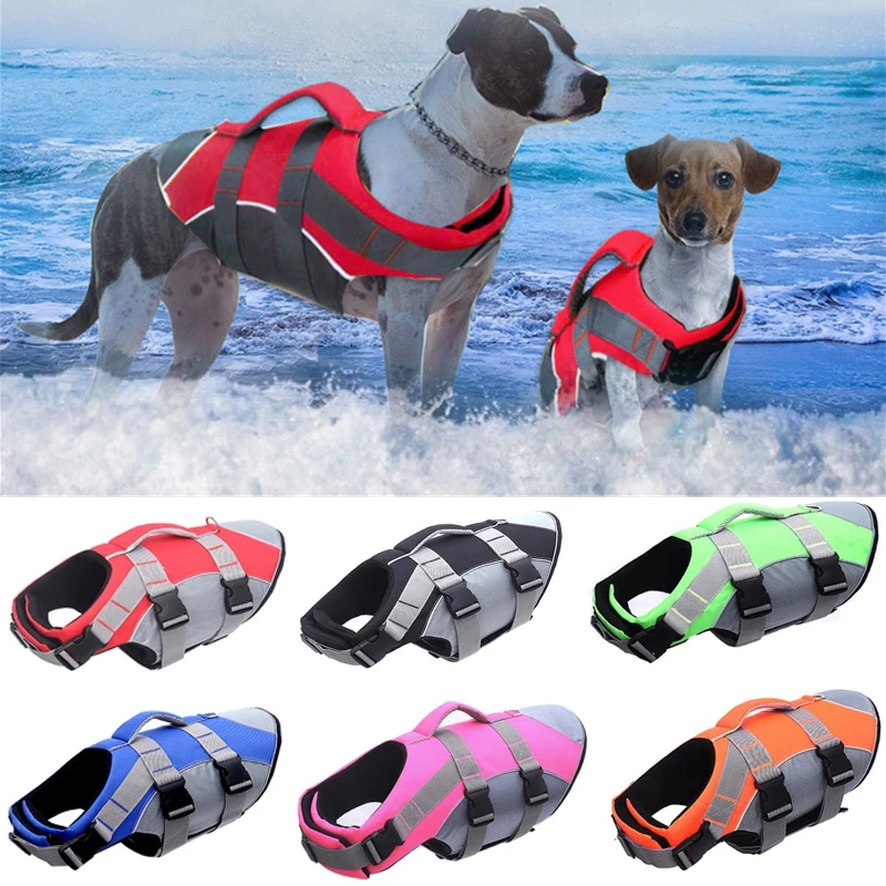Summer Puppy Dog Life Jacket for Small Medium Dogs Reflective Pet Life