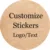 Custom Logo Labels Stickers Personalized Text Business Logo Clear Transparent Gold Foil Rose Gold, Silver, 8
