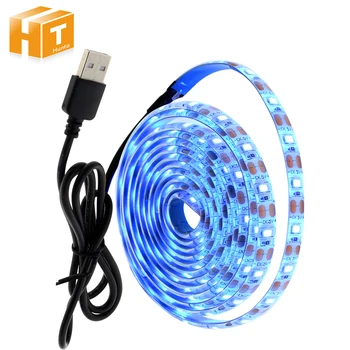 

DC5V Ice blue Fairy Light 2835 USB LED Strip Light 1M 2M set for TV Background Lighting Home Decoracion