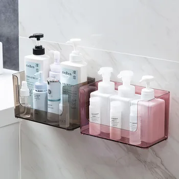 

Transparent Makeup Organizer Waterproof Wall Mounted Cosmetic Storage Box Nail Polish Lipstick Cream Holder Bathroom Organizer
