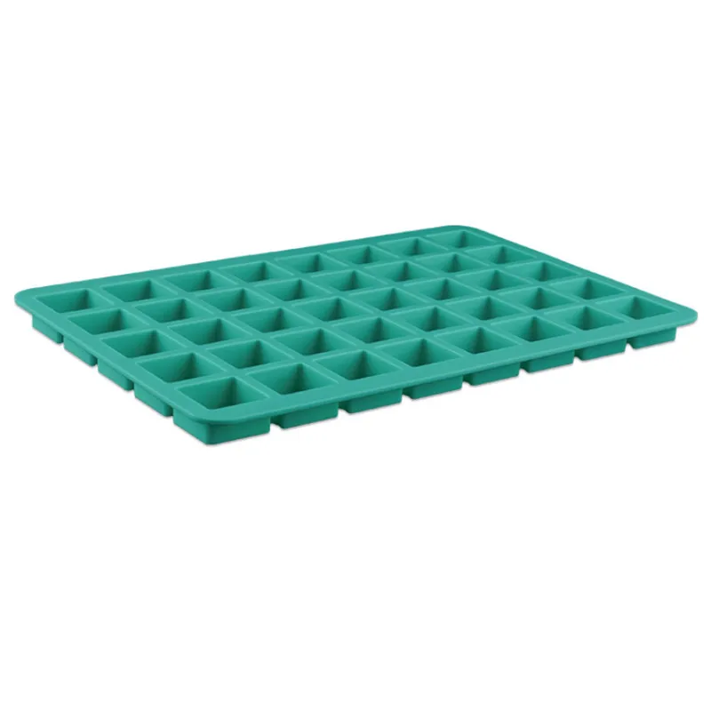 Silicone 40 Holes Mini Square Shape Cube Mold For Ice Cake Tray Cubes Candy Chocolate Pudding Jelly Party Bar Whisky Tools