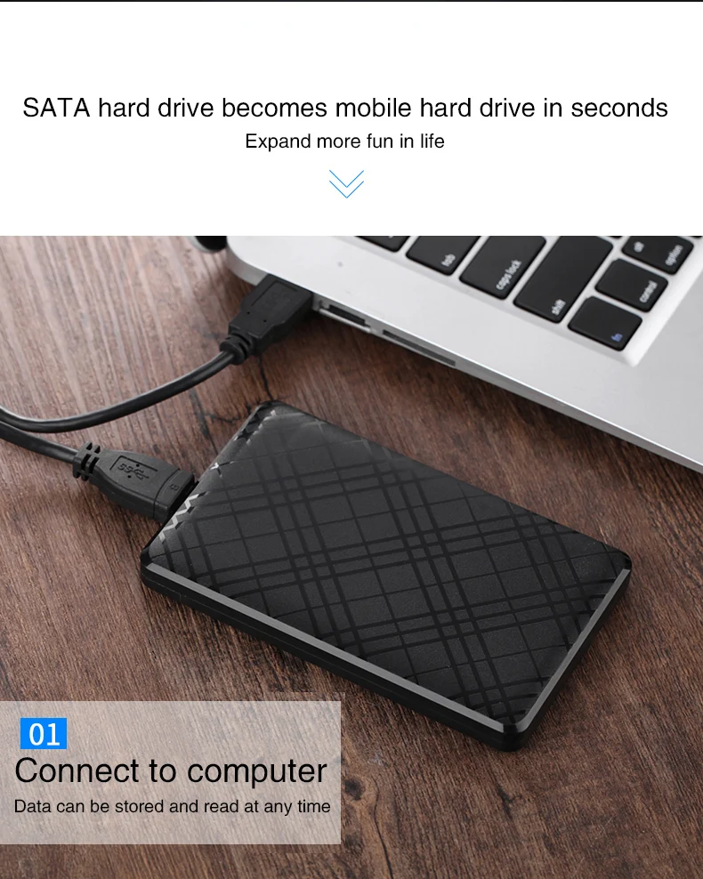 3.5 hdd enclosure usb powered UTHAI T22 2.5" SATA to USB3.0 HDD Enclosure Mobile Hard Drive Case for SSD External Storage HDD Box With USB3.0 Cable ABS hard disk box