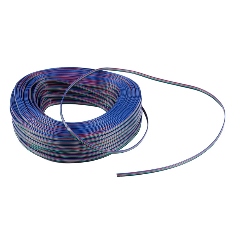 

BMBY-4 PIN RGB Extension Connector 4 Wire Cable Cord 3528/5050 RGB LED Strip Light Meter:100M