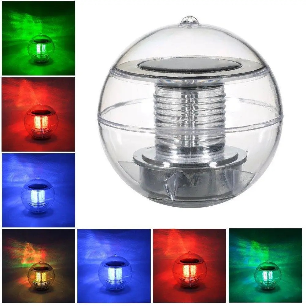 

Solar LED Swimming Pool Floating Lamp Waterproof Outdoor RGB Fountain Colorful Underwater Night Lamp Garden Party Decoration