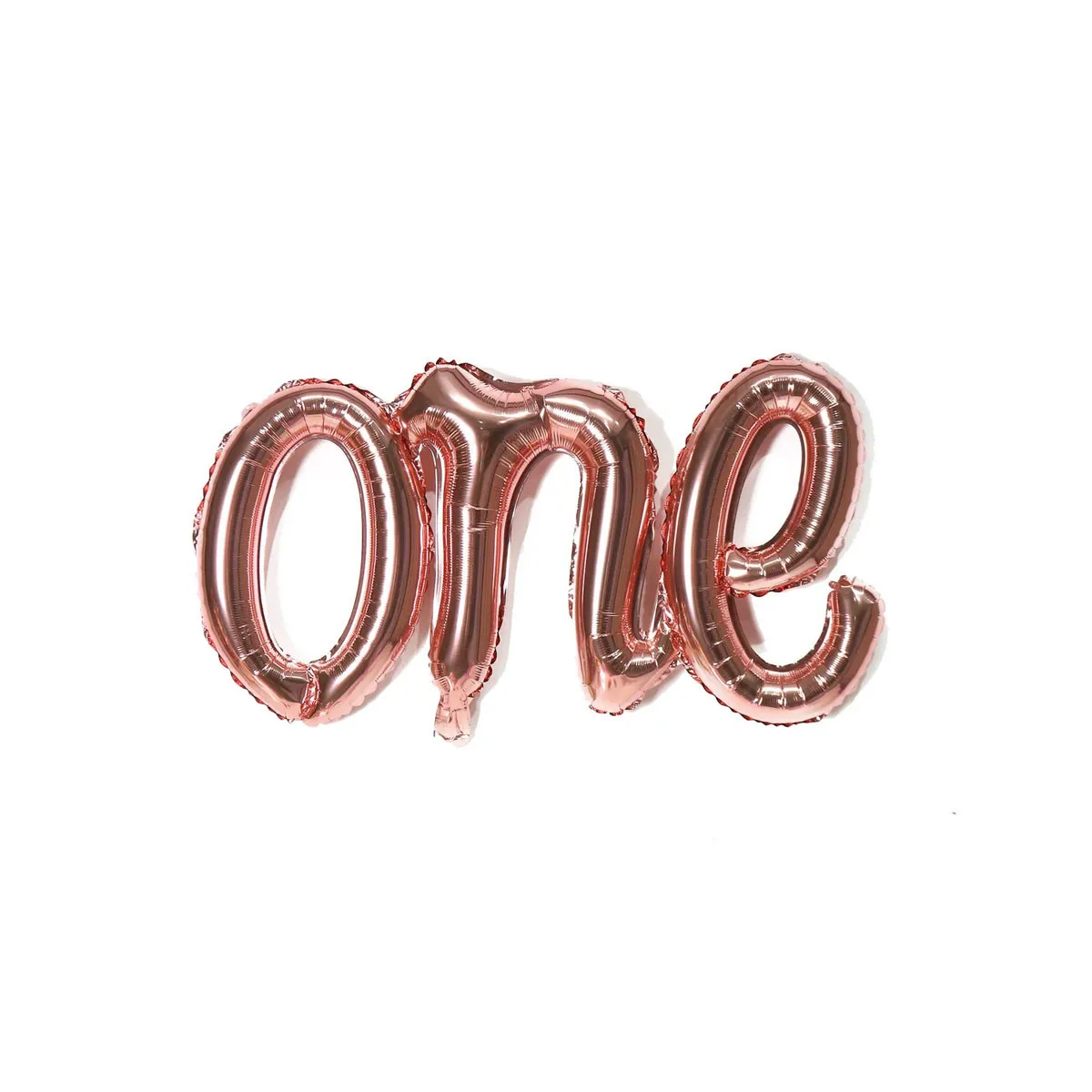 1st Birthday Rose Gold Conjoined Balloons 1Pcs One Boy Girl Letter Foil Balloon Baby Shower Birthday Party Decoration