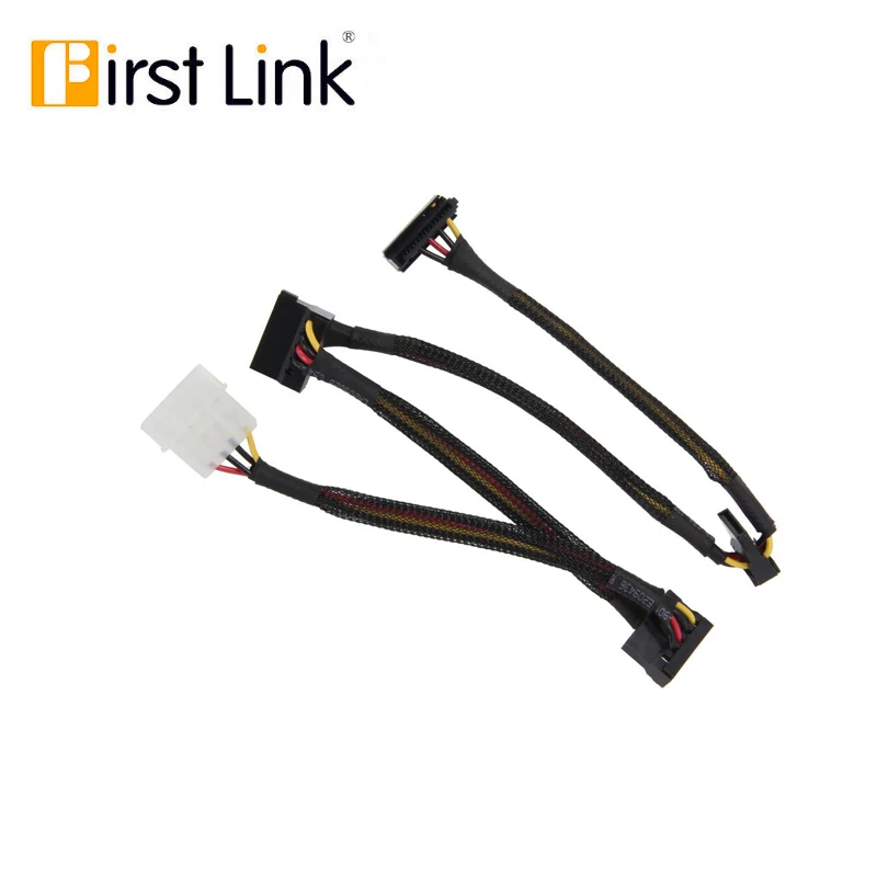 

Molex 4pin to 2 3 4 SATA Power Splitter Sleeve Cable,Molex 4 pin 90 Degree SATA Adapter Power Connector Spliter 4 HDD Hard Drive