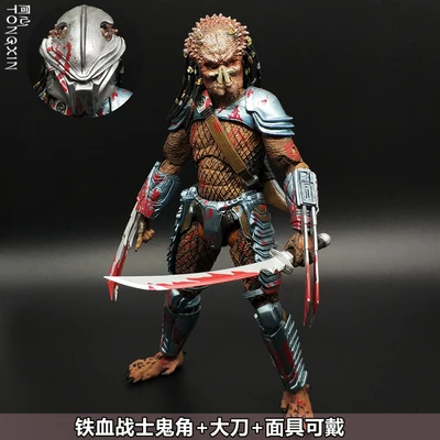 Aliens vs Predator AVP Ganso Lone wol Joint can move doll movie Person Model Decoration figure Toys gift computer table decorate - Цвет: A