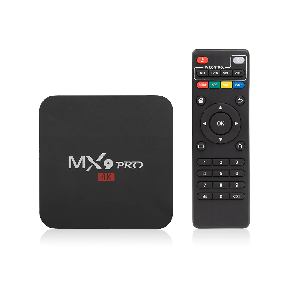 Черный MX9pro 4K Smart Android 8,1 tv Box 1 ГБ ОЗУ 8 Гб ПЗУ HD 2,0 MX9 PRO Rockchip RK3228A Поддержка 2,4G wifi 100M Ethernet медиаплеер - Цвет: Черный
