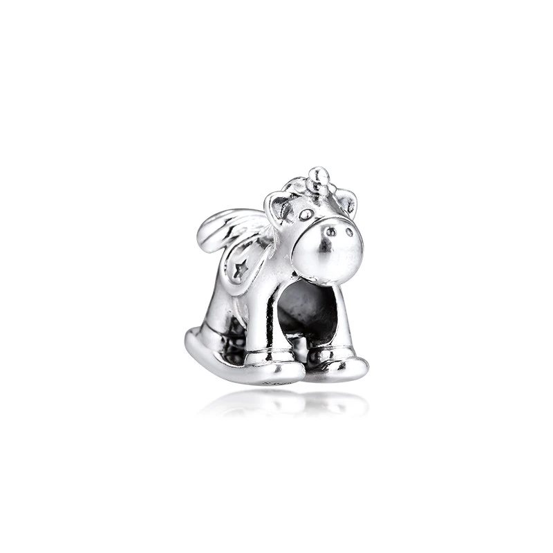 

Fashion Charms Bruno the Unicorn Rocking Horse Charm Original Silver Jewelry For Woman DIY Bracelets Beads For Jewelry Making