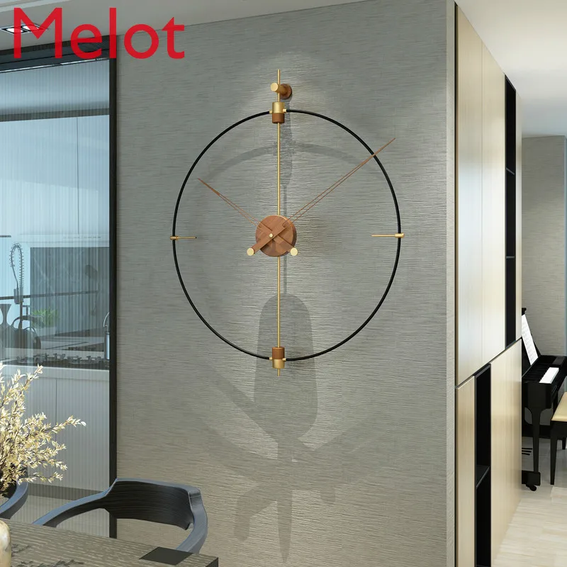 

Chinese Style Wall Clock Fashion Background Wall Decoration Clock Living Room Modern Minimalist Creative Clock Nordic Fashion