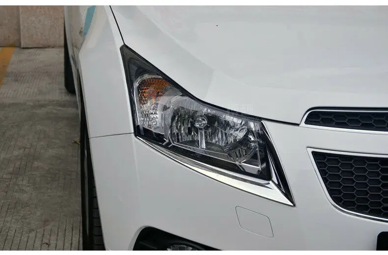 Хромированная передняя головка свет век отделка 2 шт. для Chevrolet Chevy Cruze HB 2012
