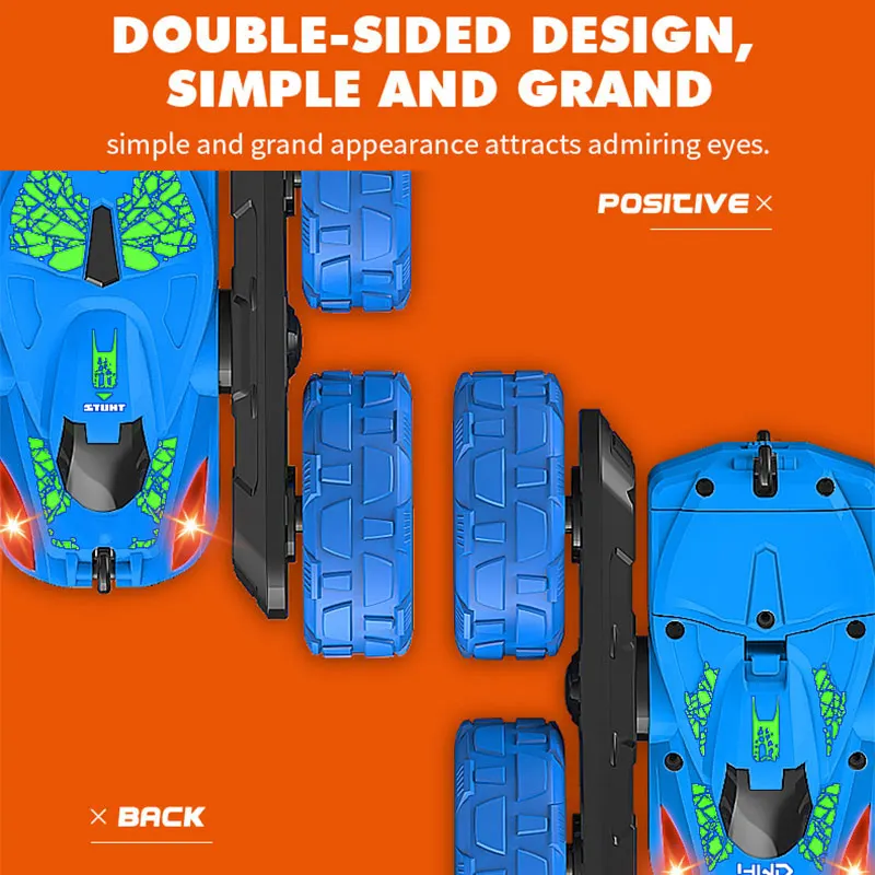 Новая двухсторонняя 360 градусов вращающаяся RC трюковая машина 2,4 Ghz внедорожная игрушка для детей
