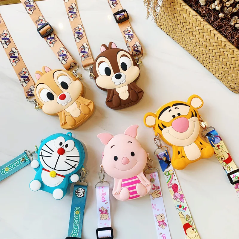 Силиконовая детская сумка Disney Винни-Пух бурундук милый мультфильм аниме Детская