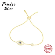 Модная подвеска Стерлинговое Серебро копия 1:1, желтое серебро счастливый глаз браслет для женщин Monaco Роскошные ювелирные изделия подарок
