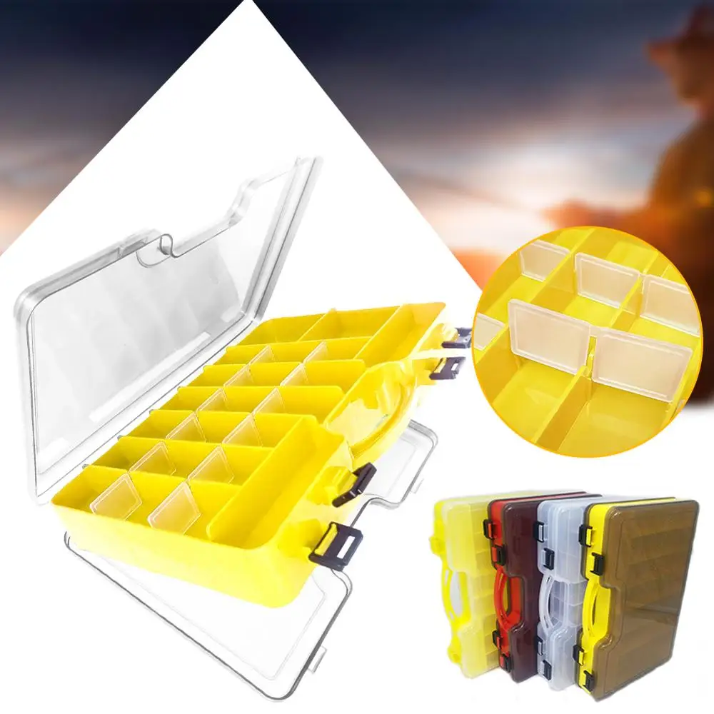 

Fishing Lure Box Tackle Box Double-decker Sub-bait Box Portable Bait Fishing Gear Storage Box Double Sided Tackle Box