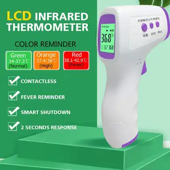 

Bioby Baby Adult LED Electronic Digital Non-Contact Infrared Thermometer Ear Temperature Gn One Second Read Forehead Measurement