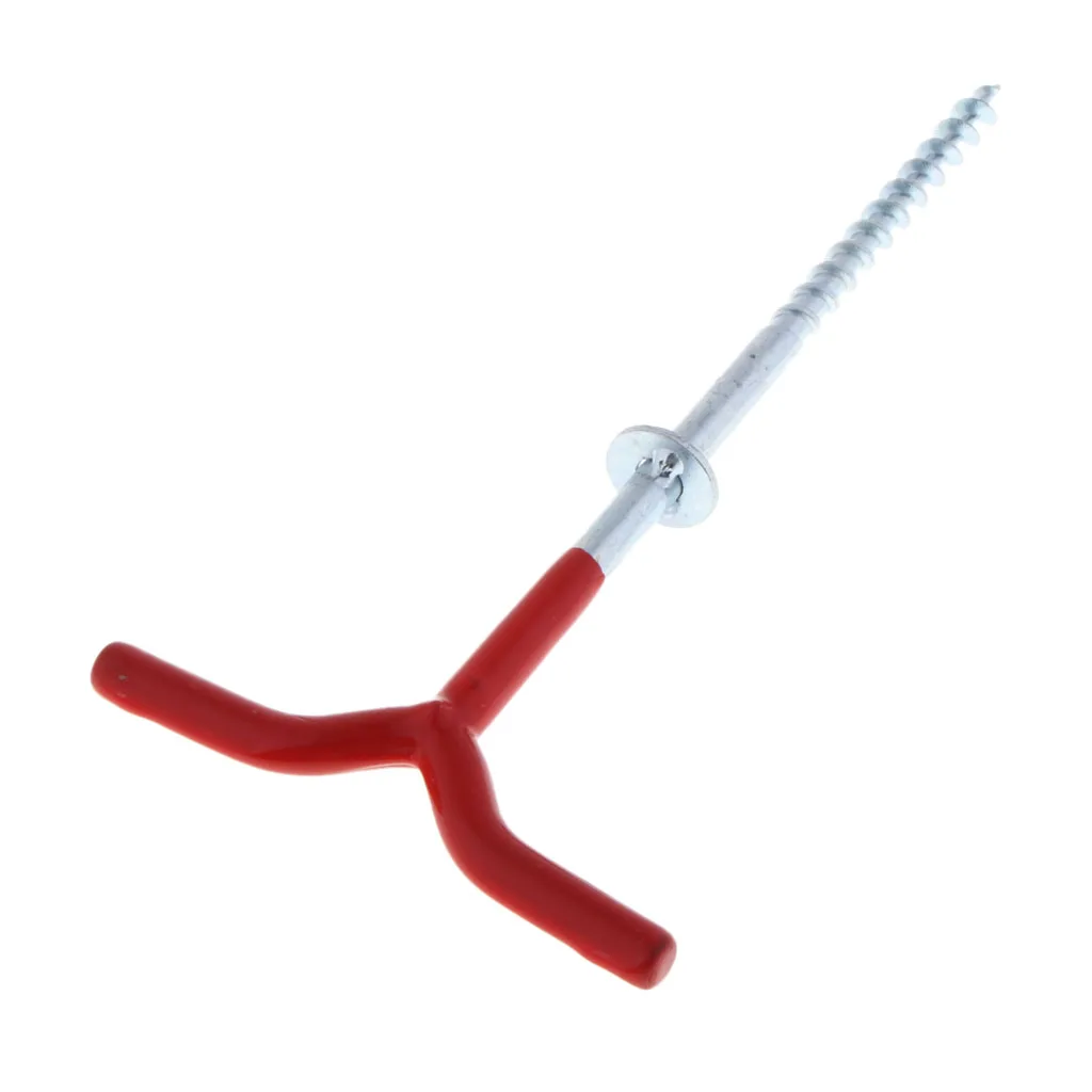 Stainless Steel Screw Fixed Nail Ice Fishing Auger Spiral Drill Rod Holder Ice Fishing Nail for Fishing