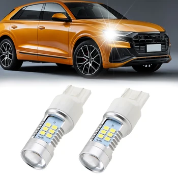 

FORAUTO 2pcs Car DRL Tail Brake Light Auto Signal Lamps LED Bulbs T20 7440 W21W 7443 W21/5W White Red Amber 21SMD 2835 DC12-24V