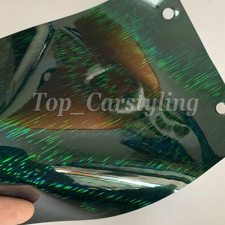 757 Green HOLOGRAPHIC rainbow color flow vinyl hologram laser carr wrap sticker foil (18)