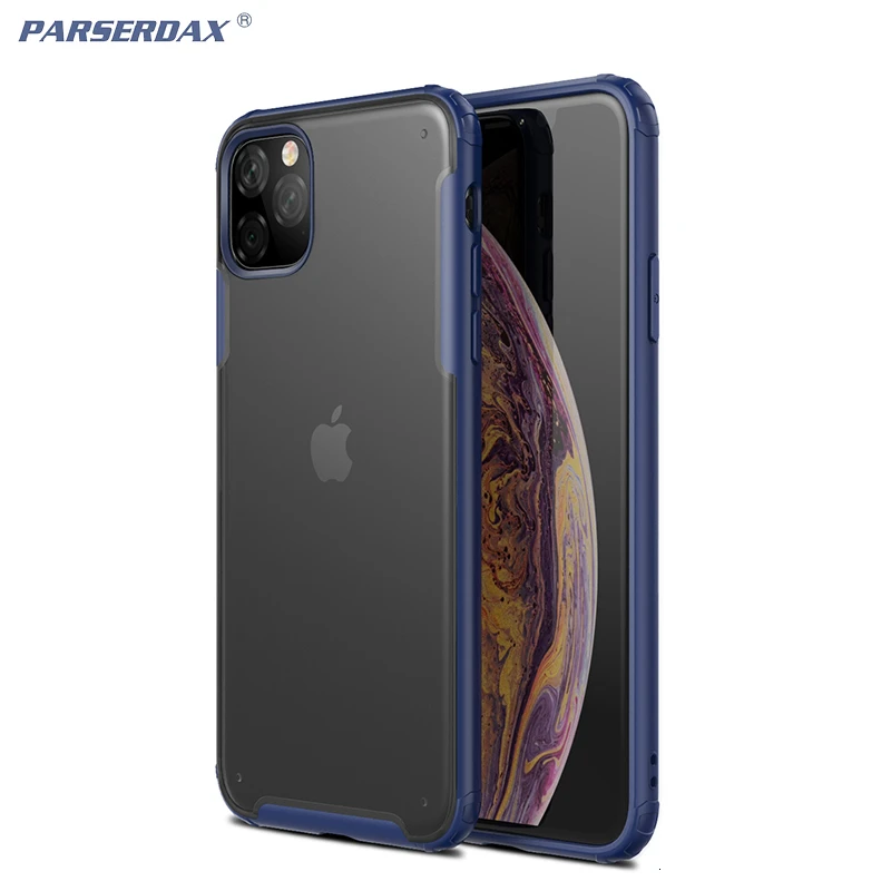 Ударопрочный бампер Броня чехол для Apple iPhone 11 Pro XS Max XR X 8 Plus 7 мягкий чехол для телефона рамка жесткая задняя панель из поликарбоната 50 шт