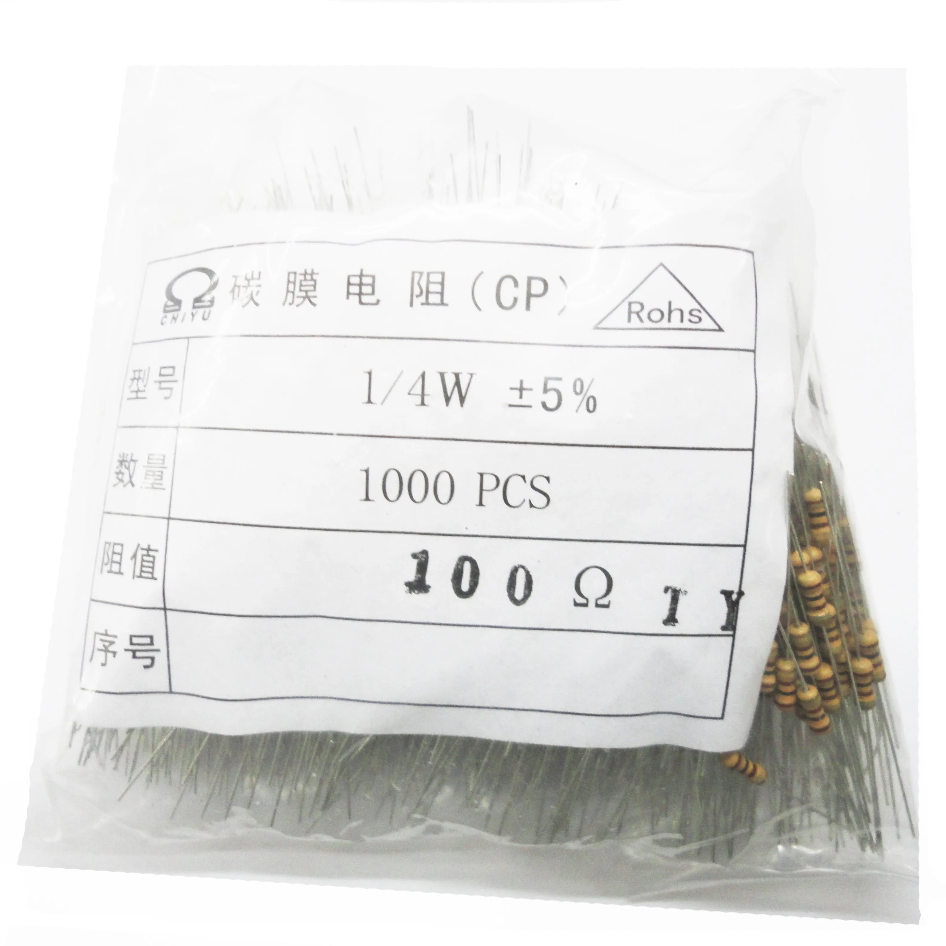 

1000 pcs/lot 1/4W 27R 27 European Brand New Carbon Film Resistance Free Shipping