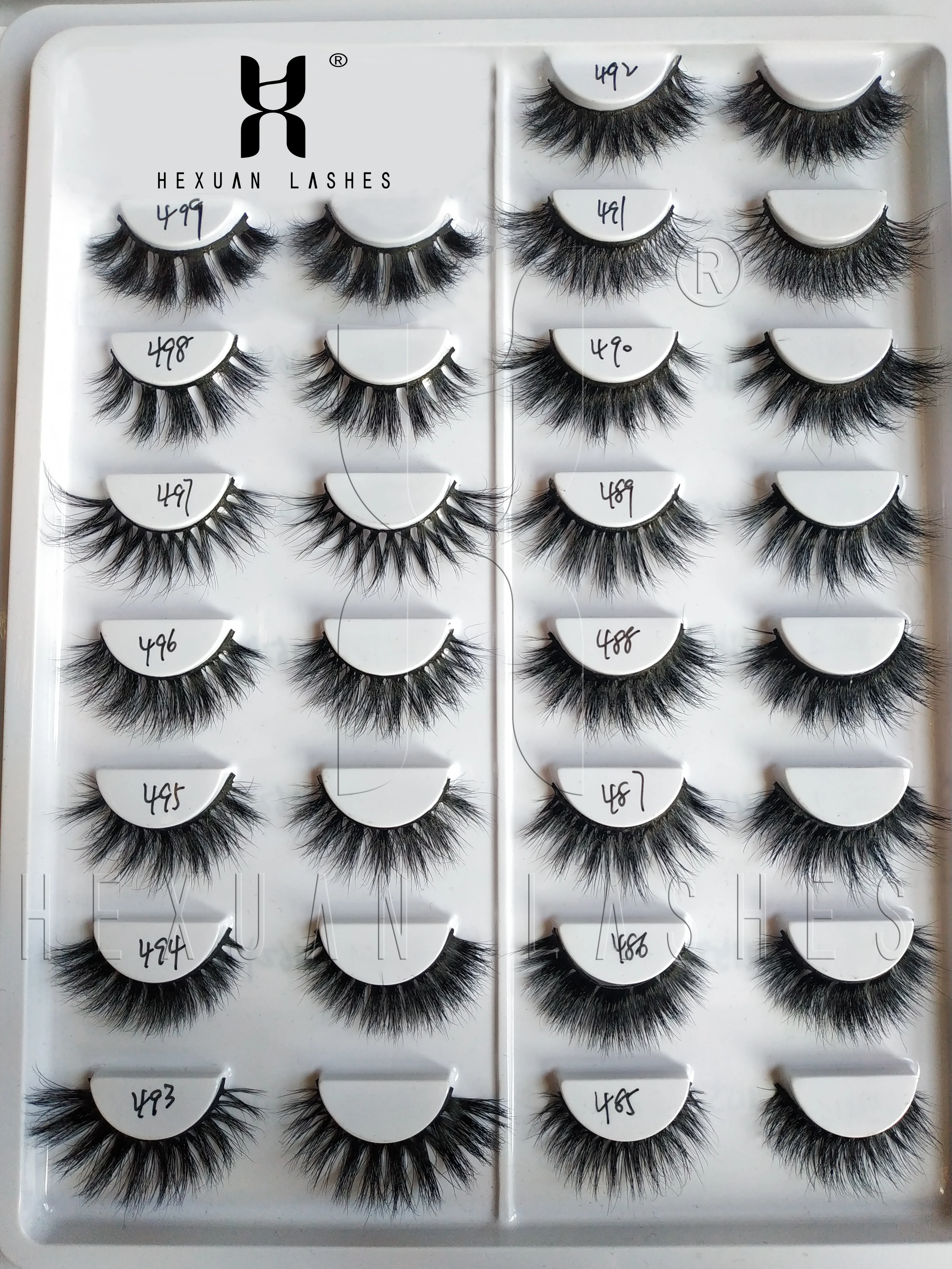 30 pairs Hexuan Eyelashes 4D Mink Lashesnatural false eyelashes thick makeup real4d mink lashes soft eyelash extension