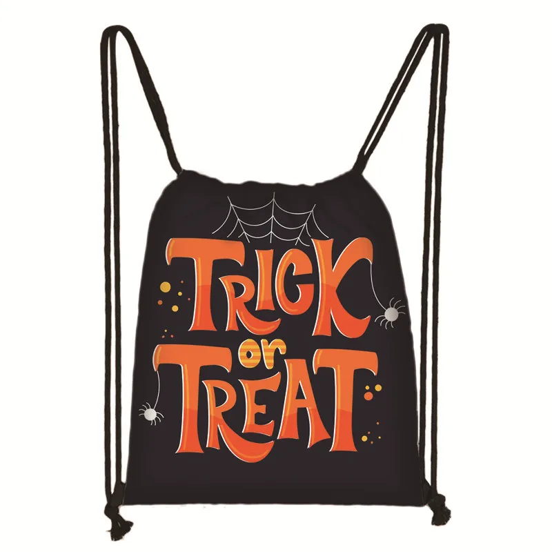 halloween 24 Хэллоуин Тыква Drawstring мешок вечерние лакомство или трюк конфеты сумки хранения держатель рюкзак ведьмы сумка Детская сумка на подарок - Цвет: halloween 24