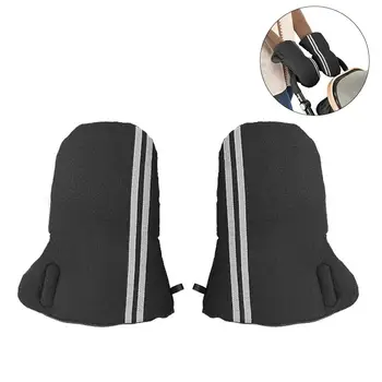 

Winter Outdoor Stroller Warm Gloves, Thick Velvet Windproof Waterproof Gloves Water Repellent Surface Eco-friendly Silk Wool