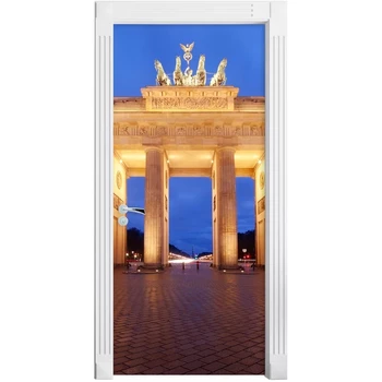 

Self Adhesive Build Yellow View Art Decal Sticker Home Door Decoration Renovation PVC Wallpaper Print Picture for Living Room