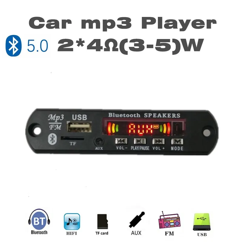 2*5 Вт MP3-плеер запись автомобиля USB Bluetooth 5,0 Hands-free встроенный MP3 декодер плата модуль с пультом дистанционного управления USB FM Aux радио